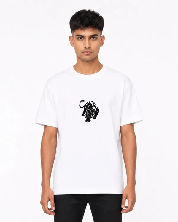 Black_Panther_Graphic_Oversized_T_Shirt_For_Men_Minimalist_Wild_Cat_Print_Cotton_Tee_White_Streetwear_T_Shirt