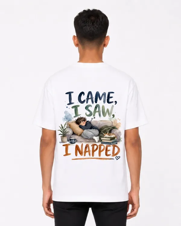 I_Came_I_Saw_I_Napped_Oversized_T_Shirt_For_Men_Women_Funny_Lazy_Day_Graphic_Tee_Cute_Aesthetic_Back_Print_Streetwear