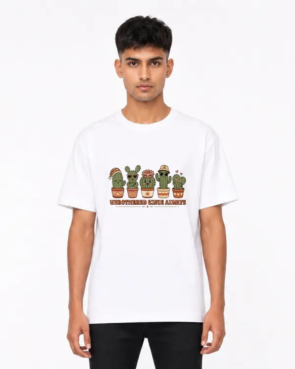 Unbothered_Since_Always_Oversized_T_Shirt_For_Men_Women_Cute_Cactus_Graphic_Tee_Funny_Aesthetic_Cotton_Casual_T_Shirt