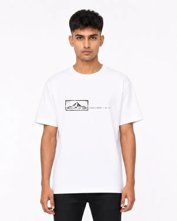 Artist_Proof_No_01_Oversized_T_Shirt_For_Men_Women_Minimal_Mountain_Graphic_Tee_Vintage_Artistic_Cotton_Casual_T_Shirt