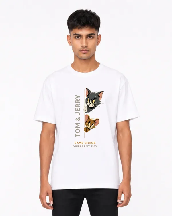 Tom_Jerry_Graphic_Oversized_T_Shirt_For_Men_Women_Same_Chaos_Different_Day_Cartoon_Tee_Nostalgic_Unisex_Casual_T_Shirt