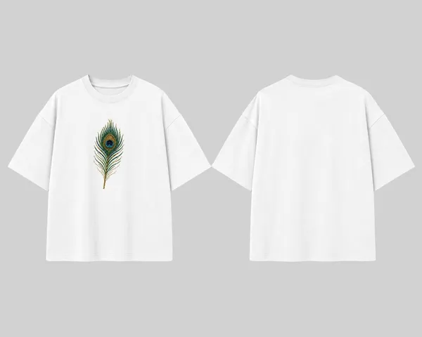 Peacock_Feather_Minimal_Graphic_Oversized_T_Shirt_For_Men_Women_Elegant_Spiritual_Feather_Print_Tee_Unisex_Casual_Cotton_T_Shirt