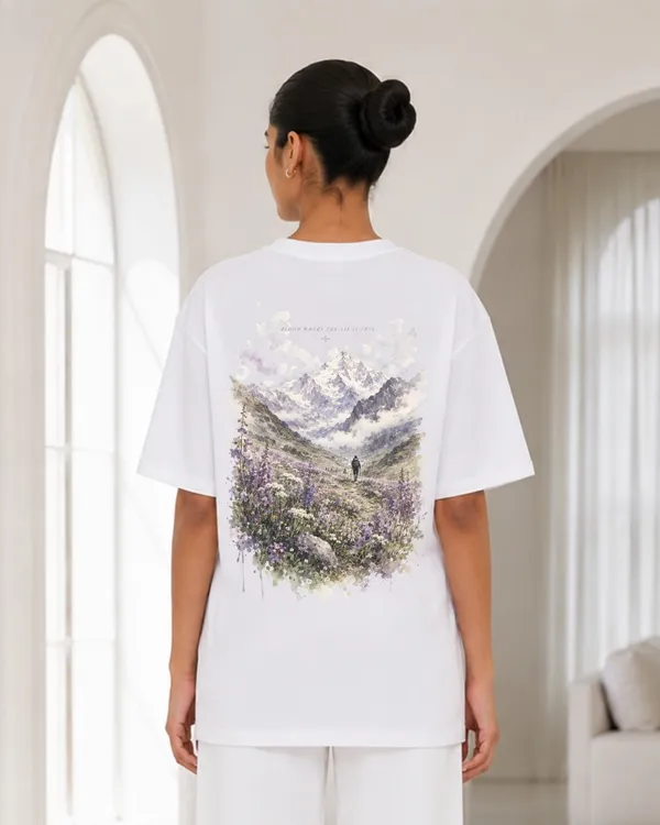 Women_S_Oversized_White_Mountain_Wildflower_Back_Print_T_Shirt_Nature_Adventure_Graphic_Tee
