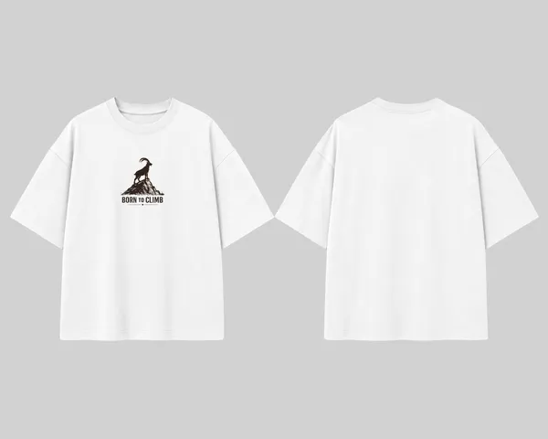 Women_S_Oversized_White_Born_To_Climb_Graphic_T_Shirt_Adventure_Mountain_Goat_Casual_Tee