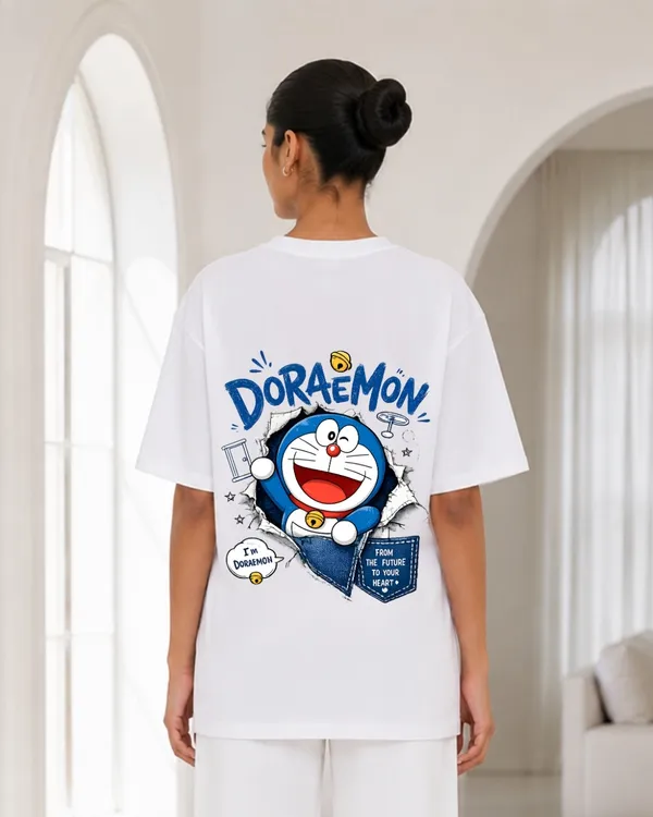 Women_S_Oversized_White_Doraemon_Anime_Back_Print_T_Shirt_Cartoon_Graphic_Streetwear_Tee