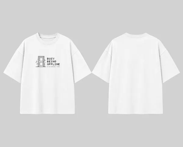 Women_S_Oversized_White_Busy_Being_Offline_Graphic_T_Shirt_Minimalist_Introvert_Quote_Tee
