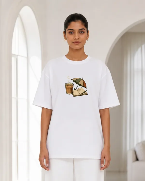 Chai_Books_Rainy_Days_Oversized_T_Shirt_For_Women_Cozy_Aesthetic_Graphic_Casual_Tee