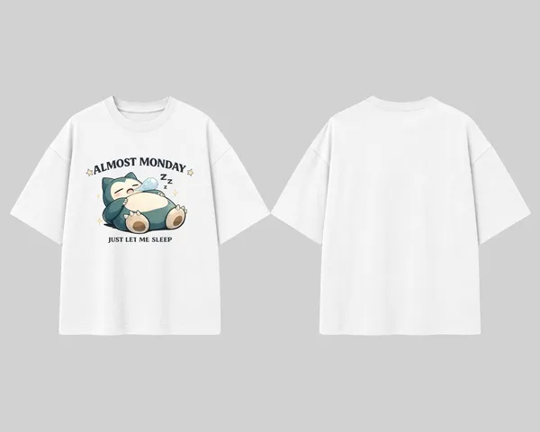 Women_S_White_Oversized_Sleeping_Monster_Graphic_T_Shirt_Almost_Monday_Just_Let_Me_Sleep_Printed_Tee