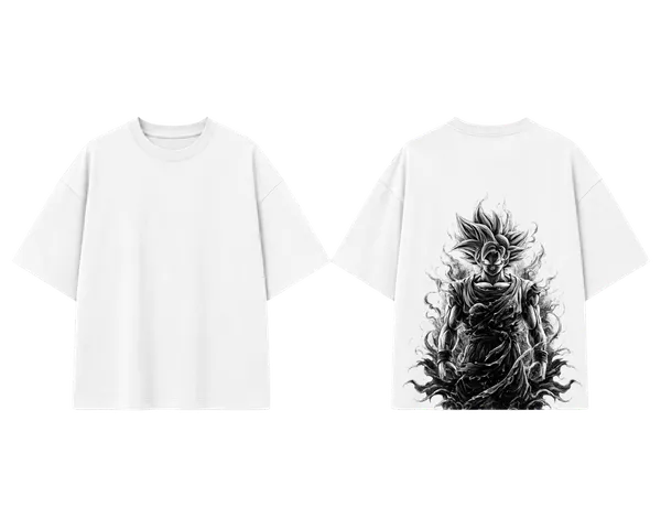Super_Saiyan_Awakening_Tee_Monochrome_Anime_Streetwear_Stichix