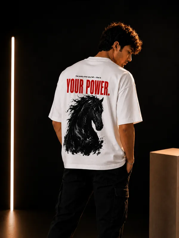 Your_Power_Oversized_T_Shirt_Wild_Horse_Graphic_Tee_By_Stichix