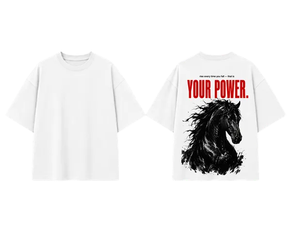 Your_Power_Oversized_T_Shirt_Wild_Horse_Graphic_Tee_By_Stichix