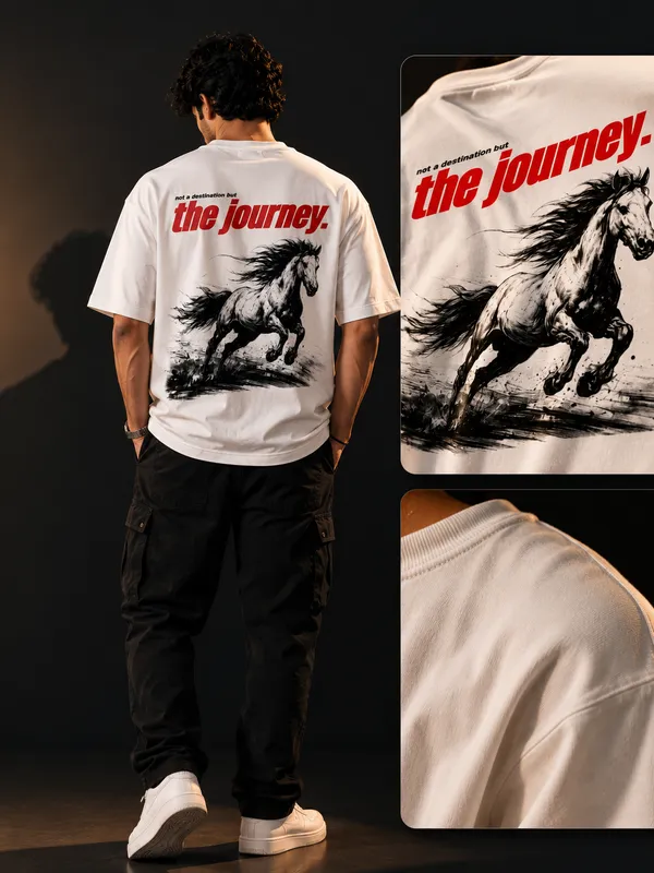 Stichix_S_The_Journey_Oversized_T_Shirt_Running_Horse_Graphic_Tee