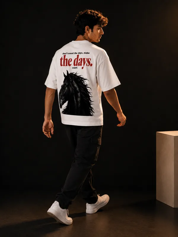 The_Days_Oversized_T_Shirt_Horse_Graphic_Front_Back_Tee_By_Stichix