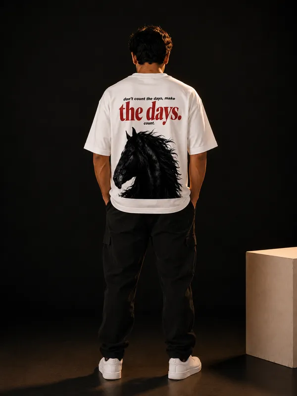 The_Days_Oversized_T_Shirt_Horse_Graphic_Front_Back_Tee_By_Stichix