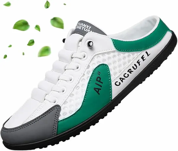 White_Mesh_Lace_Up_Sneaker_Mules_For_Men