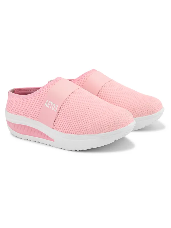Pink_Mesh_Slip_On_Shoes_For_Women