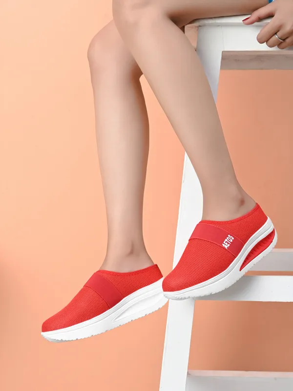 Red_Mesh_Slip_On_Shoes_For_Women
