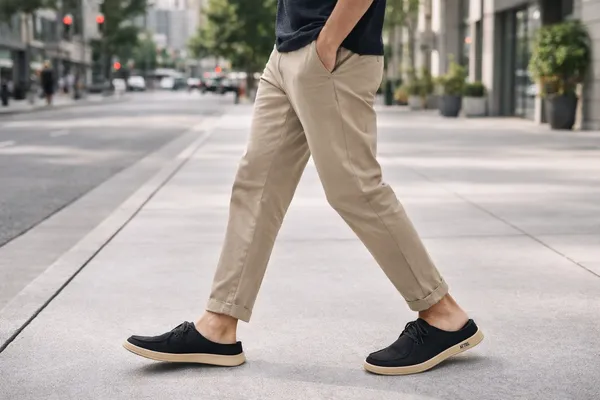 Black_Faux_Linen_Lace_Up_Casual_Shoes_For_Men