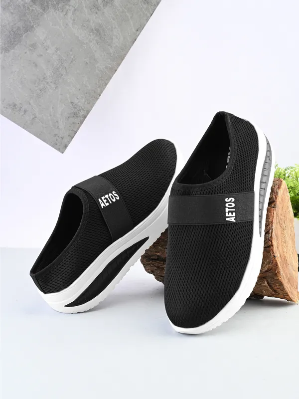 Black_Mesh_Slip_On_Shoes_For_Women