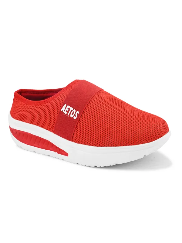 Red_Mesh_Slip_On_Shoes_For_Women