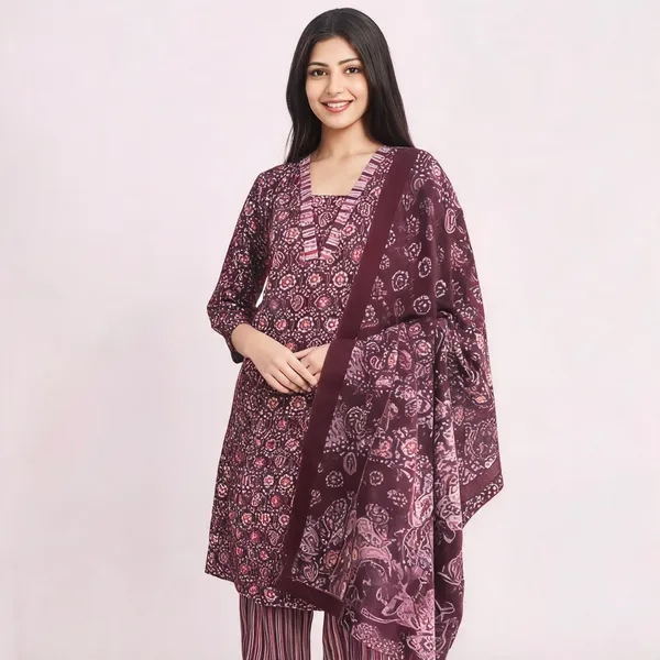Maroon_Cotton_Printed_Straight_Suit_Set_For_Women