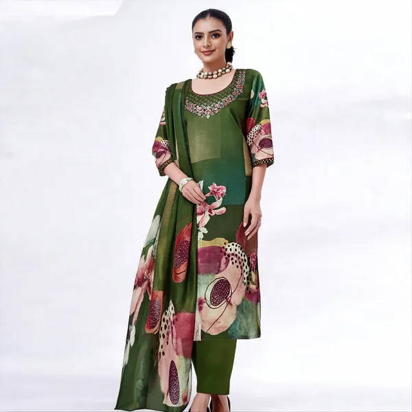 Green_Silk_Printed_Straight_Kurta_Suit_Set_For_Women