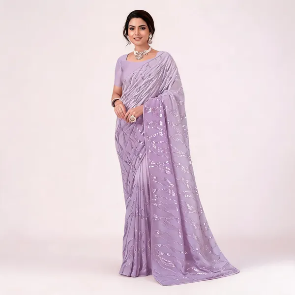 Lavender_Chiffon_Embellished_Saree_For_Women