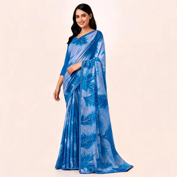 Blue_Chiffon_Printed_Saree_For_Women