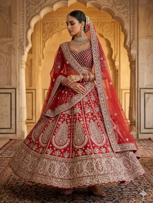 Rani_Pink_Silk_Bridal_Lehenga_Set