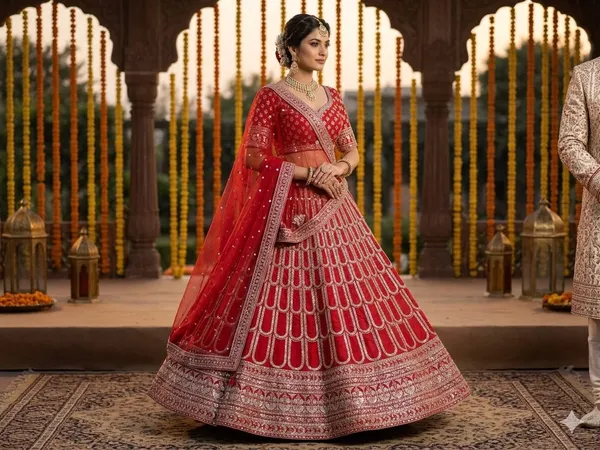 Red_Silk_Bridal_Lehenga_Set