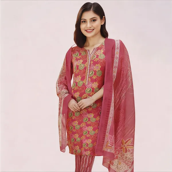 Pink_Cotton_Silk_Floral_Print_Embroidered_Kurta_Suit_Set_For_Women
