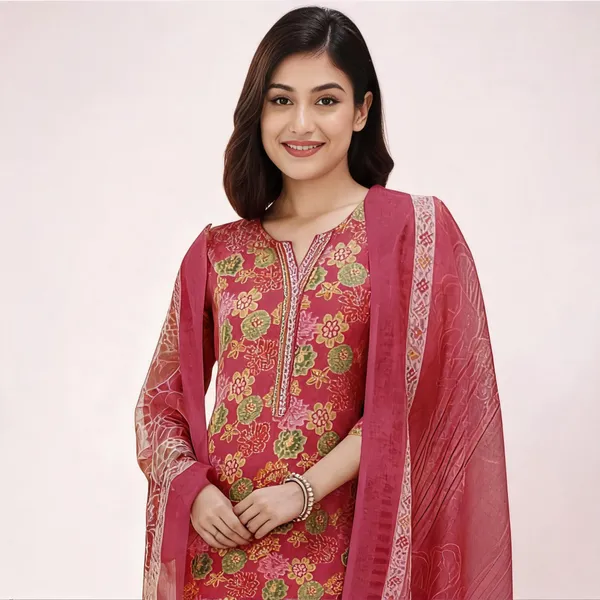 Pink_Cotton_Silk_Floral_Print_Embroidered_Kurta_Suit_Set_For_Women