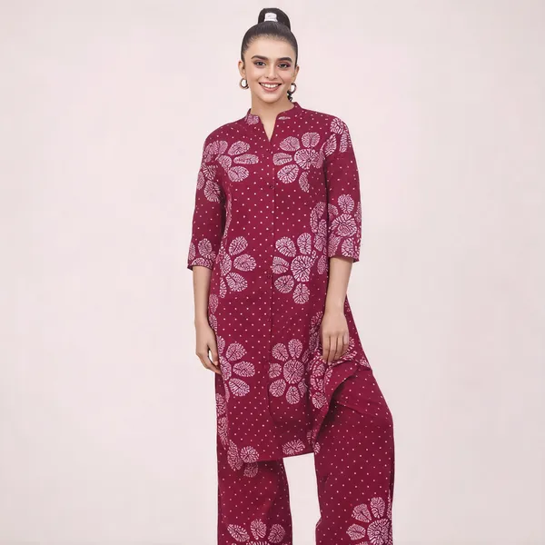 Maroon_Cotton_Printed_Straight_Kurta_Palazzo_Suit_Set_For_Women