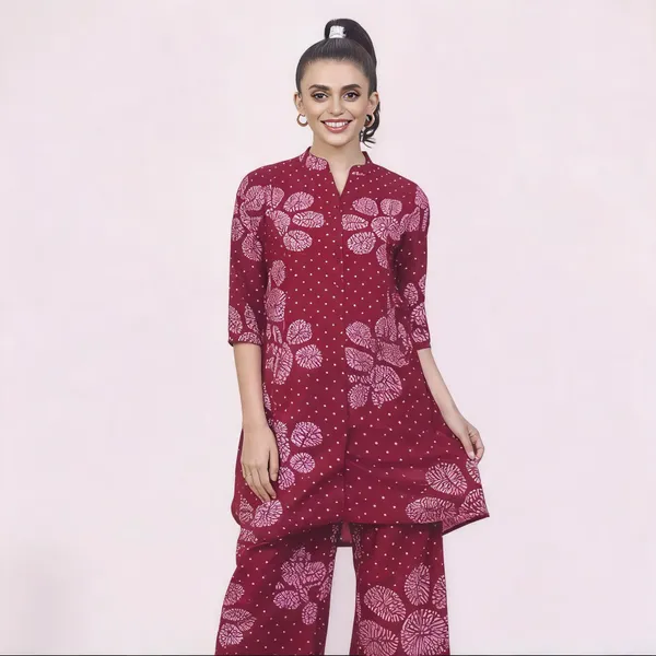 Maroon_Cotton_Printed_Straight_Kurta_Palazzo_Suit_Set_For_Women