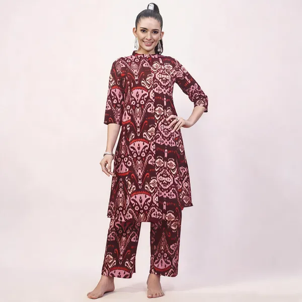 Maroon_Cotton_Printed_Straight_Kurta_Suit_Set_For_Women
