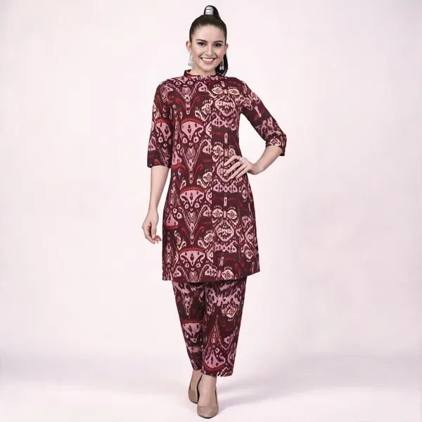 Maroon_Cotton_Printed_Straight_Kurta_Suit_Set_For_Women