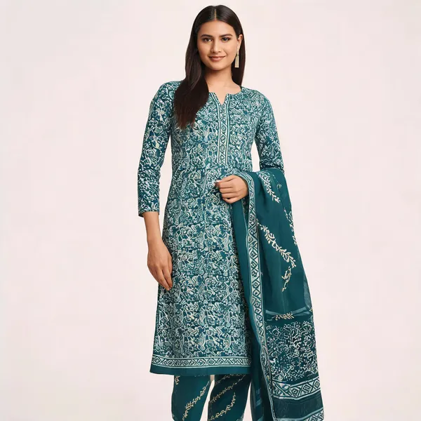Teal_Cotton_Straight_Printed_Unstitched_Suit_For_Women