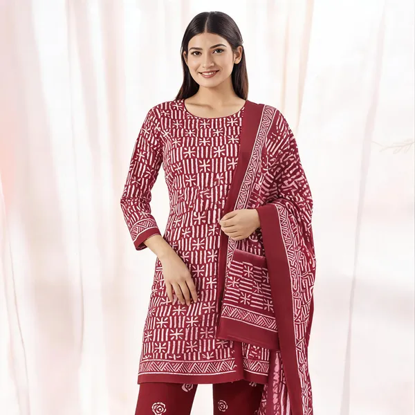 Maroon_Cotton_Straight_Printed_Suit_Set_For_Women