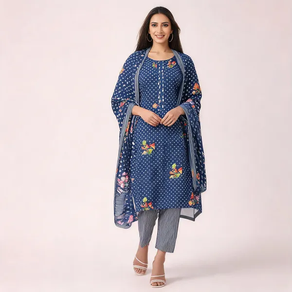 Navy_Cotton_Printed_Straight_Suit_Set_For_Women