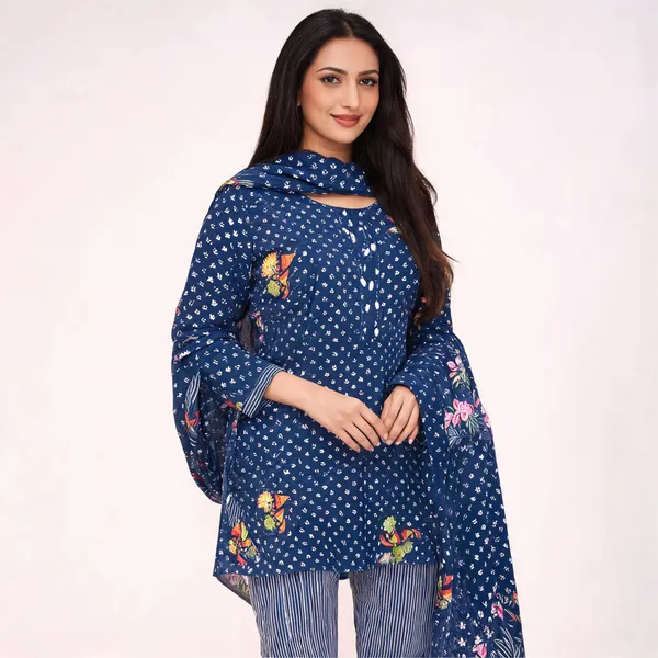 Navy_Cotton_Printed_Straight_Suit_Set_For_Women
