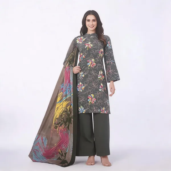 Grey_Cotton_Floral_Print_Straight_Unstitched_Suit_Set_For_Women