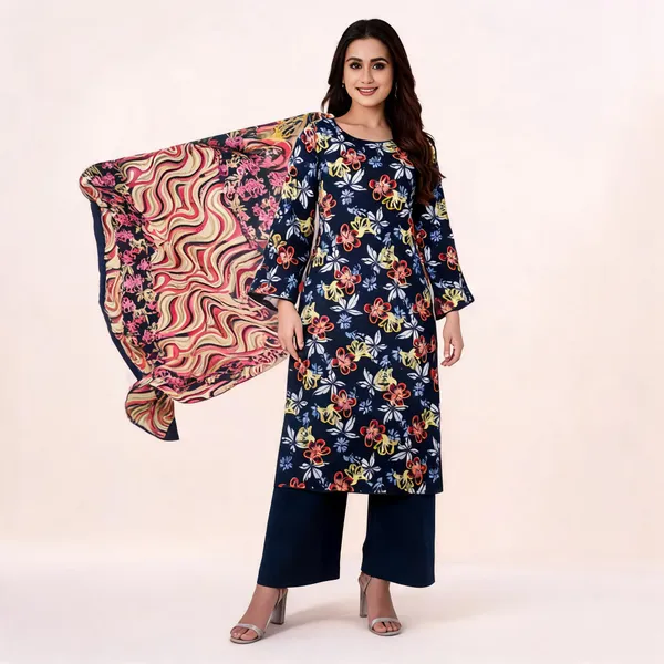Navy_Blue_Cotton_Printed_Unstitched_Suit_Set_For_Women