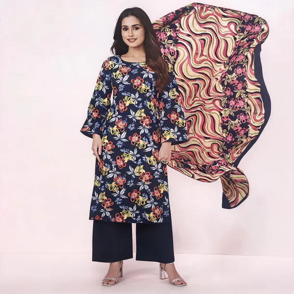 Navy_Blue_Cotton_Printed_Unstitched_Suit_Set_For_Women