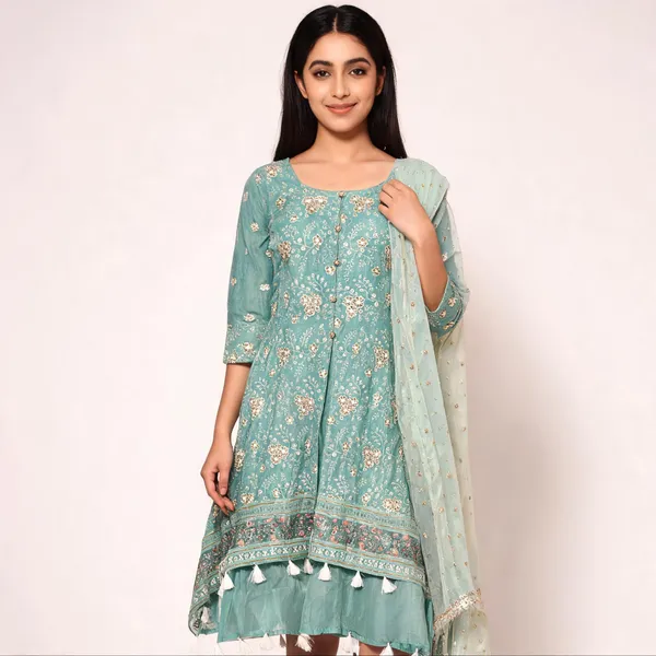 Mint_Green_Cotton_Silk_Embroidered_Anarkali_Unstitched_Suit_Set_For_Women