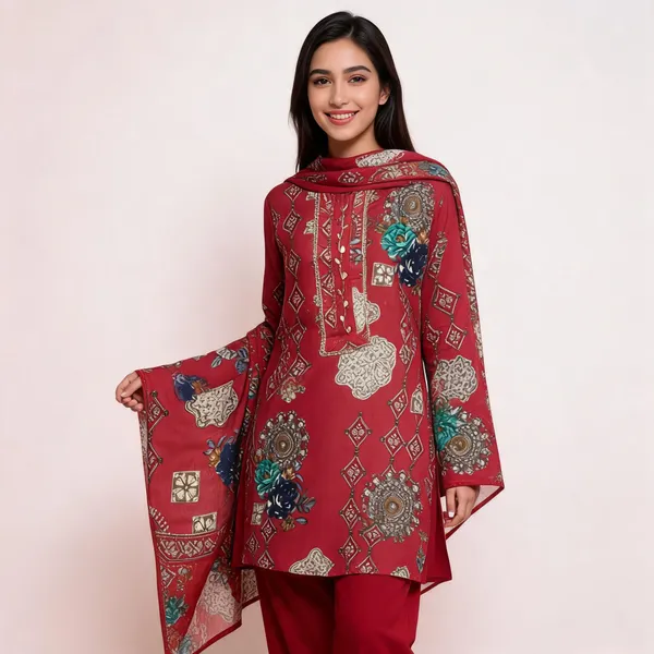Maroon_Cotton_Printed_Unstitched_Salwar_Suit_Set_For_Women