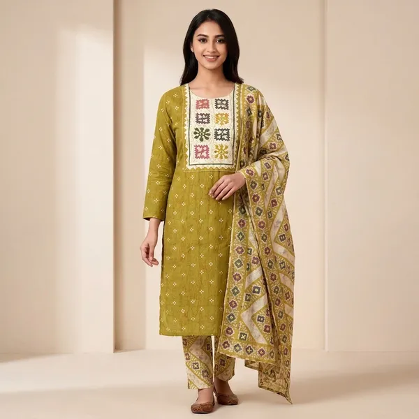 Olive_Cotton_Printed_Unstitched_Suit_Set_For_Women