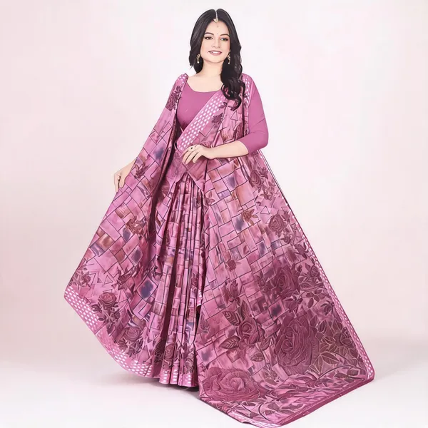 Pink_Pure_Cotton_Printed_Saree_For_Women