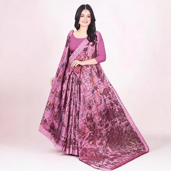 Pink_Pure_Cotton_Printed_Saree_For_Women