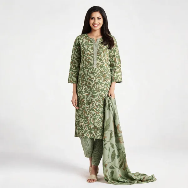 Green_Cotton_Printed_Straight_Suit_Set_For_Women