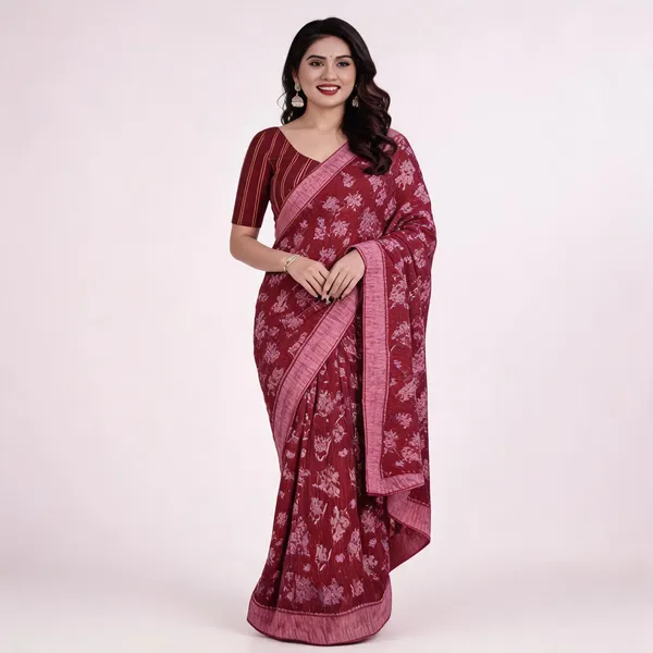 Maroon_Georgette_Printed_Ethnic_Saree_For_Women